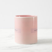 Tasse 2 Couleurs Rouge Pêche Chaud Pastel Personnalisé en dégradé (Centre)