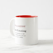 Tasse 2 Couleurs Rouge processeur personnalisé (Devant gauche)