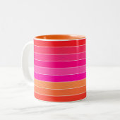 Tasse 2 Couleurs Rouge, rose et orange (Devant gauche)