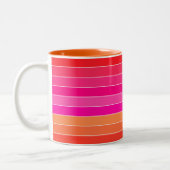 Tasse 2 Couleurs Rouge, rose et orange (Gauche)