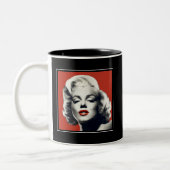 Tasse 2 Couleurs Rouge sur les lèvres rouges Marilyn (Gauche)
