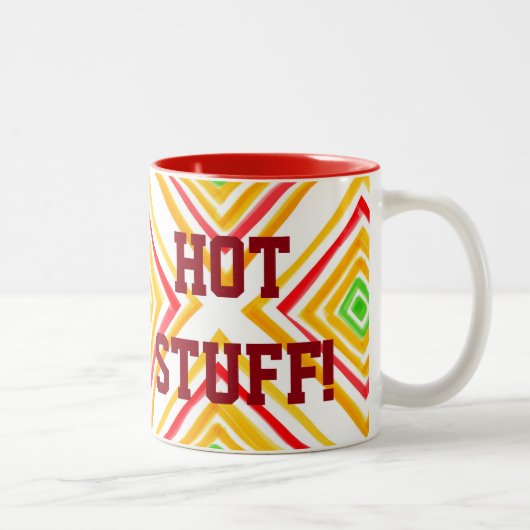 Tasse 2 Couleurs Rouge vert et jaune (Droit)