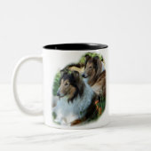 Tasse 2 Couleurs Rough Collie Art Don (Gauche)