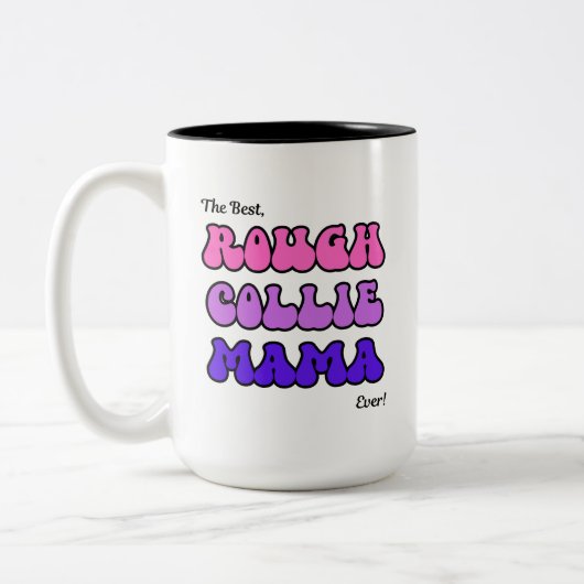 Tasse 2 Couleurs Rough Collie Mama (Gauche)