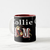 Tasse 2 Couleurs Rough Collie Maman Cadeaux (Devant gauche)