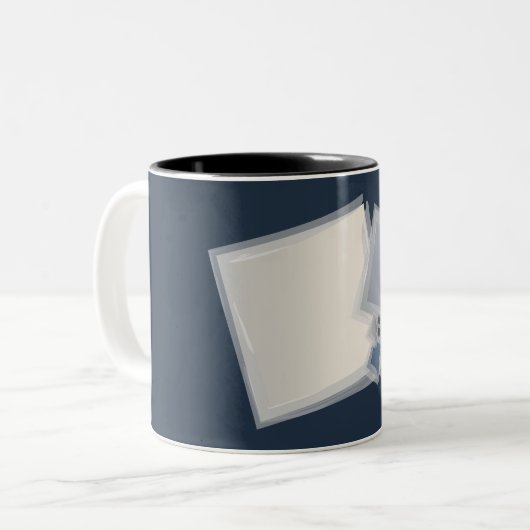 Tasse 2 Couleurs Roulement des carrés Fibonacci (Devant gauche)