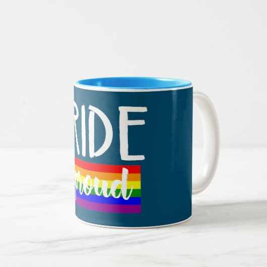 Tasse 2 Couleurs Roulez à vélo fier (Devant droit)