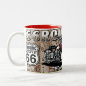 TASSE 2 COULEURS ***ROUTE 66 MUG*** AUTOROUTE LÉGENDAIRE (Gauche)