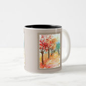 Tasse 2 Couleurs Route d'automne (Devant droit)