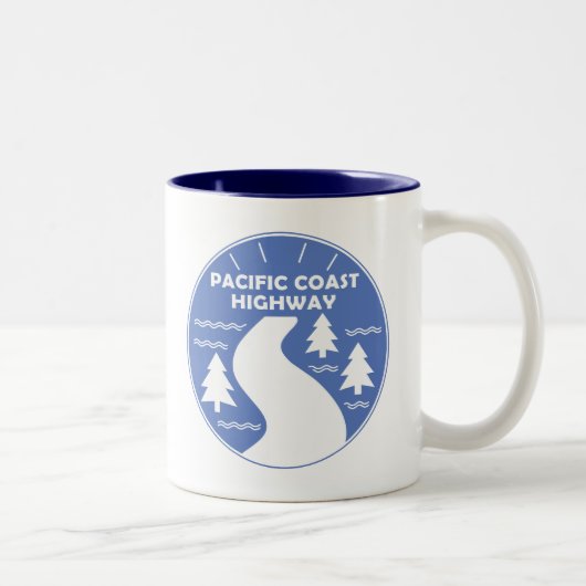 Tasse 2 Couleurs Route de la côte Pacifique (Droit)