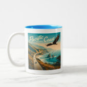 Tasse 2 Couleurs Route du Pacifique Aigle (Gauche)