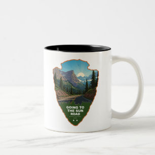 Tasse 2 Couleurs Route Going To The Sun Glacier NP Flèche