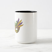 Tasse 2 Couleurs Royal Mardi Gras Crowns and Jewels Pattern Coffee  (Centre)