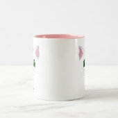 Tasse 2 Couleurs Royal mignon chat visage & calligraphie (Centre)
