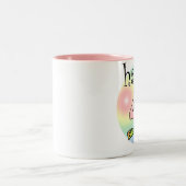 Tasse 2 Couleurs Roze Joyeux 4e anniversaire (Centre)