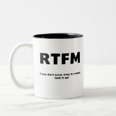 TASSE 2 COULEURS RTFM (Gauche)