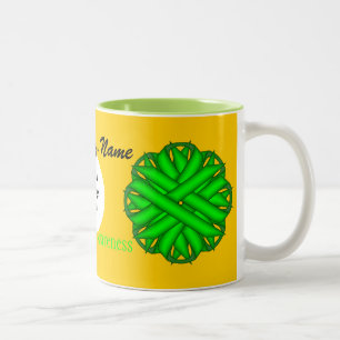 Tasse 2 Couleurs Ruban de fleurs vert de chaux Tmpl par Kenneth Yon