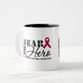 Tasse 2 Couleurs Ruban de héros de myélome multiple (Devant gauche)