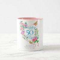 Ruban de rose rose 50e anniversaire
