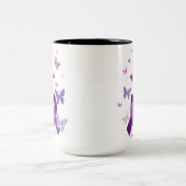 Tasse 2 Couleurs Ruban pourpre de conscience (Centre)