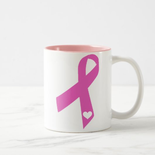 Tasse 2 Couleurs Ruban rose (Droit)