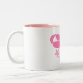 Tasse 2 Couleurs Ruban rose - conscience de cancer du sein (Gauche)