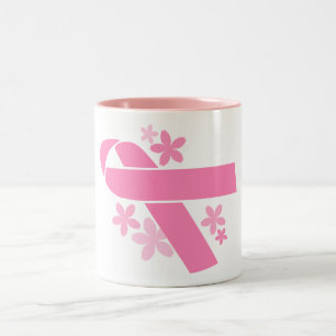 Tasse 2 Couleurs Ruban rose - conscience de cancer du sein