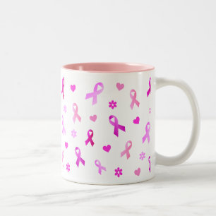 Tasse 2 Couleurs Ruban rose de cancer du sein