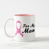 Tasse 2 Couleurs Ruban rose pour ma maman (Gauche)