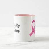 Tasse 2 Couleurs Ruban rose pour ma maman (Centre)