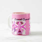 Tasse 2 Couleurs Rubans roses d'amour et d'espoir_ (Devant gauche)