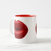 TASSE 2 COULEURS RUBY RED LIPSTICLE MAKEUP BEAUTY MODE SALON LÈVRES (Devant gauche)