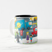 Tasse 2 Couleurs Rue de ville (Devant gauche)