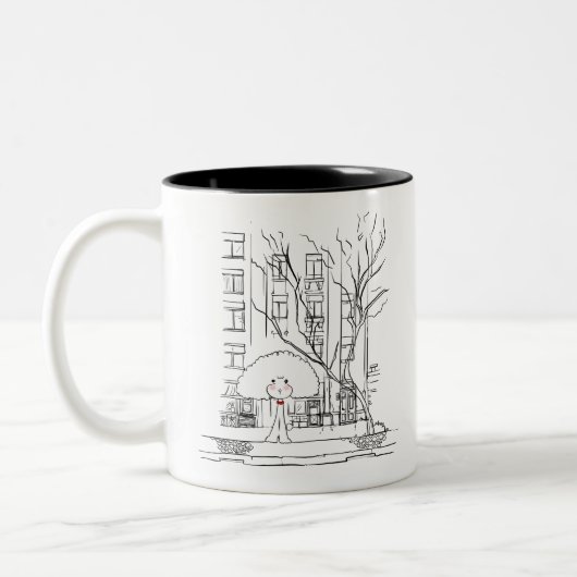 Tasse 2 Couleurs Rue du Caniche (Gauche)