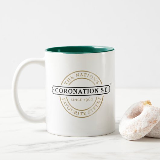 Tasse 2 Couleurs Rue du couronnement - Logo (Avec donut)