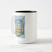 Tasse 2 Couleurs Rue Sésame | Big Bird - Aimé (Devant gauche)