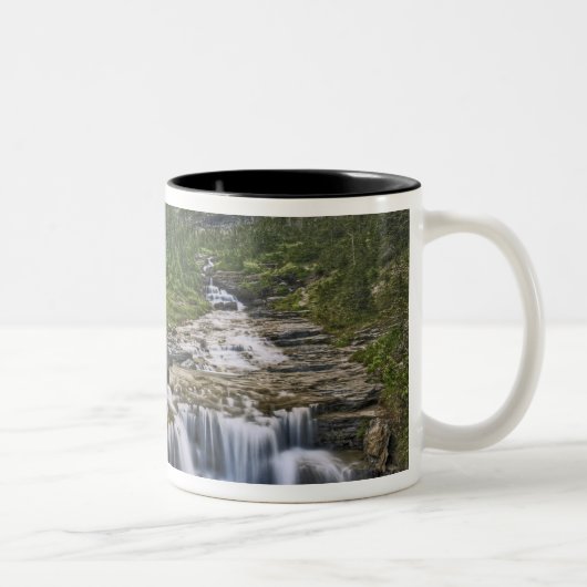 Tasse 2 Couleurs ruisseau en cascade, parc national des Glaciers, (Droit)