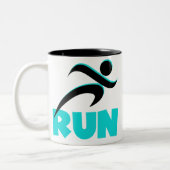 Tasse 2 Couleurs RUN Aqua (Gauche)