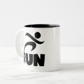 Tasse 2 Couleurs RUN noir (Devant gauche)