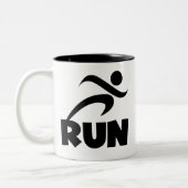Tasse 2 Couleurs RUN noir (Gauche)