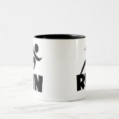 Tasse 2 Couleurs RUN noir (Centre)