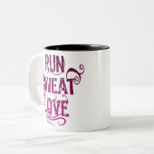 Tasse 2 Couleurs Run Sweat Love (Devant gauche)