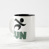 Tasse 2 Couleurs RUN vert (Devant gauche)