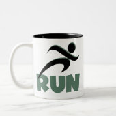 Tasse 2 Couleurs RUN vert (Gauche)