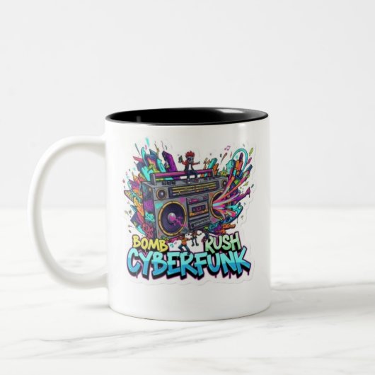 Tasse 2 Couleurs rush de bombe cyberfunk (Gauche)