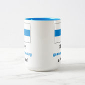 Tasse 2 Couleurs Russie Démocratique Russe - Bleu Blanc Drapeau (Centre)