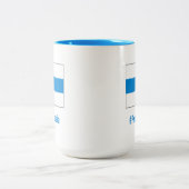 Tasse 2 Couleurs Russie libre - Anglais - Bleu blanc Drapeau (Centre)