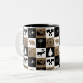 Tasse 2 Couleurs Rustic Camping Extérieur Aventure (Devant gauche)