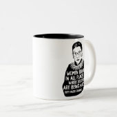 Tasse 2 Couleurs Ruth Bader Ginsburg (Devant droit)