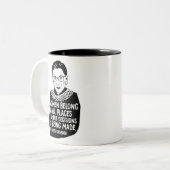 Tasse 2 Couleurs Ruth Bader Ginsburg (Devant gauche)